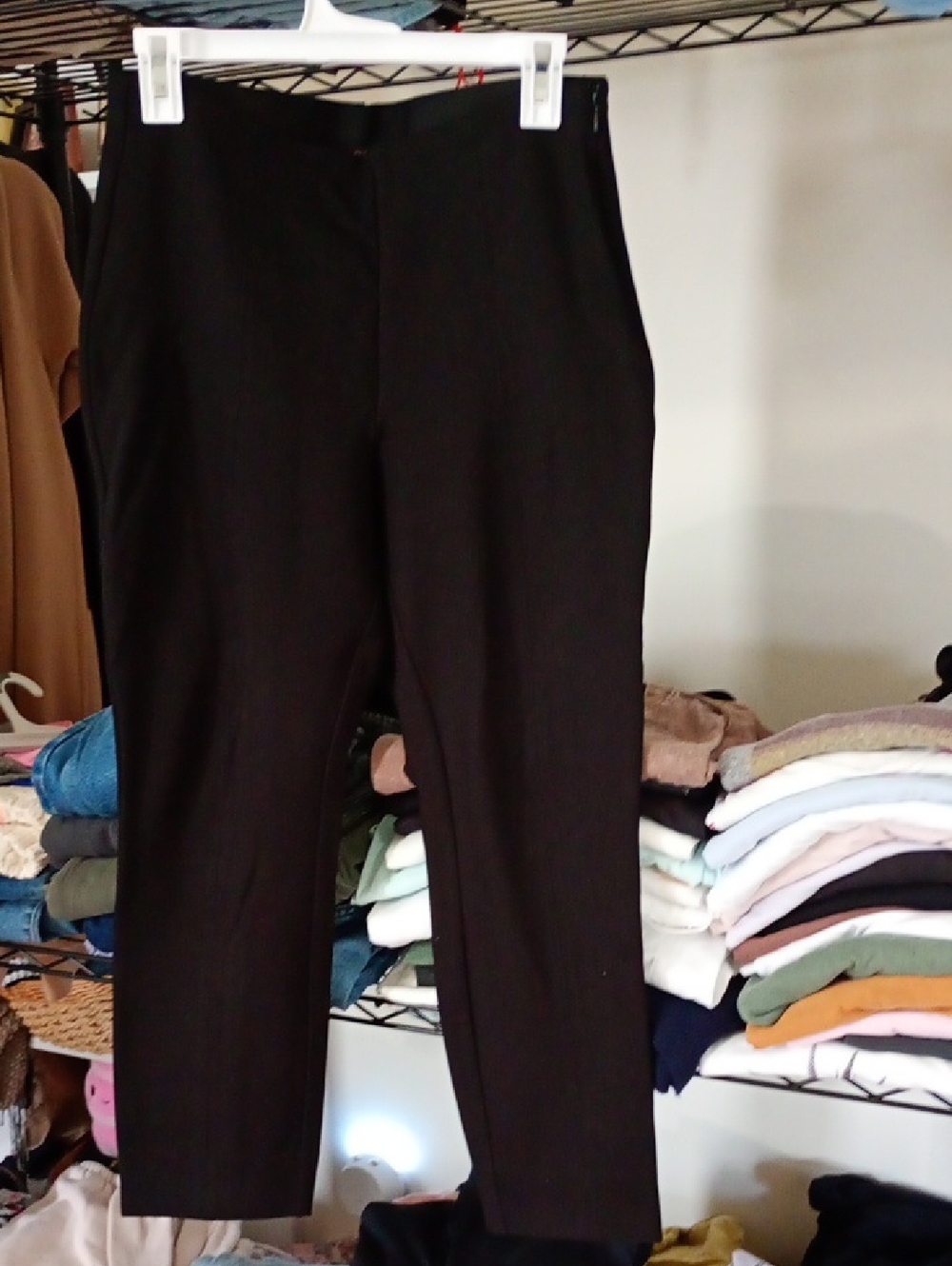 Quince Black Pants with Subtle Gold Logo